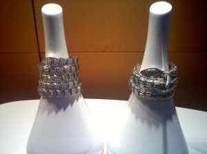 The diamond-studded watch-bracelets at Bulgari