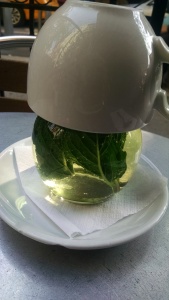 Fresh mint tea. And the time to enjoy it...