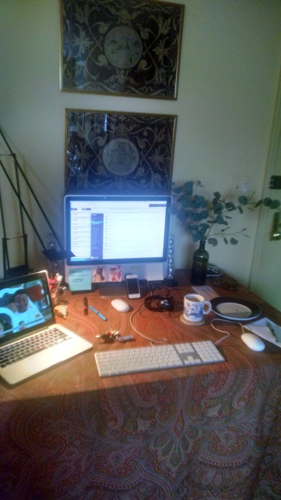 My desk -- Twitter allows me to connect globally, quickly and easily