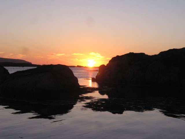 Sunset at Burtonport, County Donegal. The time? 10-:15 p.m. Yes, really!